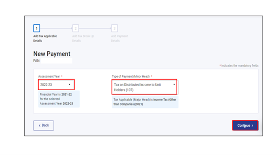చెల్లింపు గేట్‌వే ద్వారా పన్ను చెల్లింపు గురించి యూజర్ మాన్యువల్