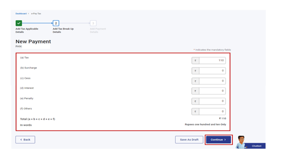 చెల్లింపు గేట్‌వే ద్వారా పన్ను చెల్లింపు గురించి యూజర్ మాన్యువల