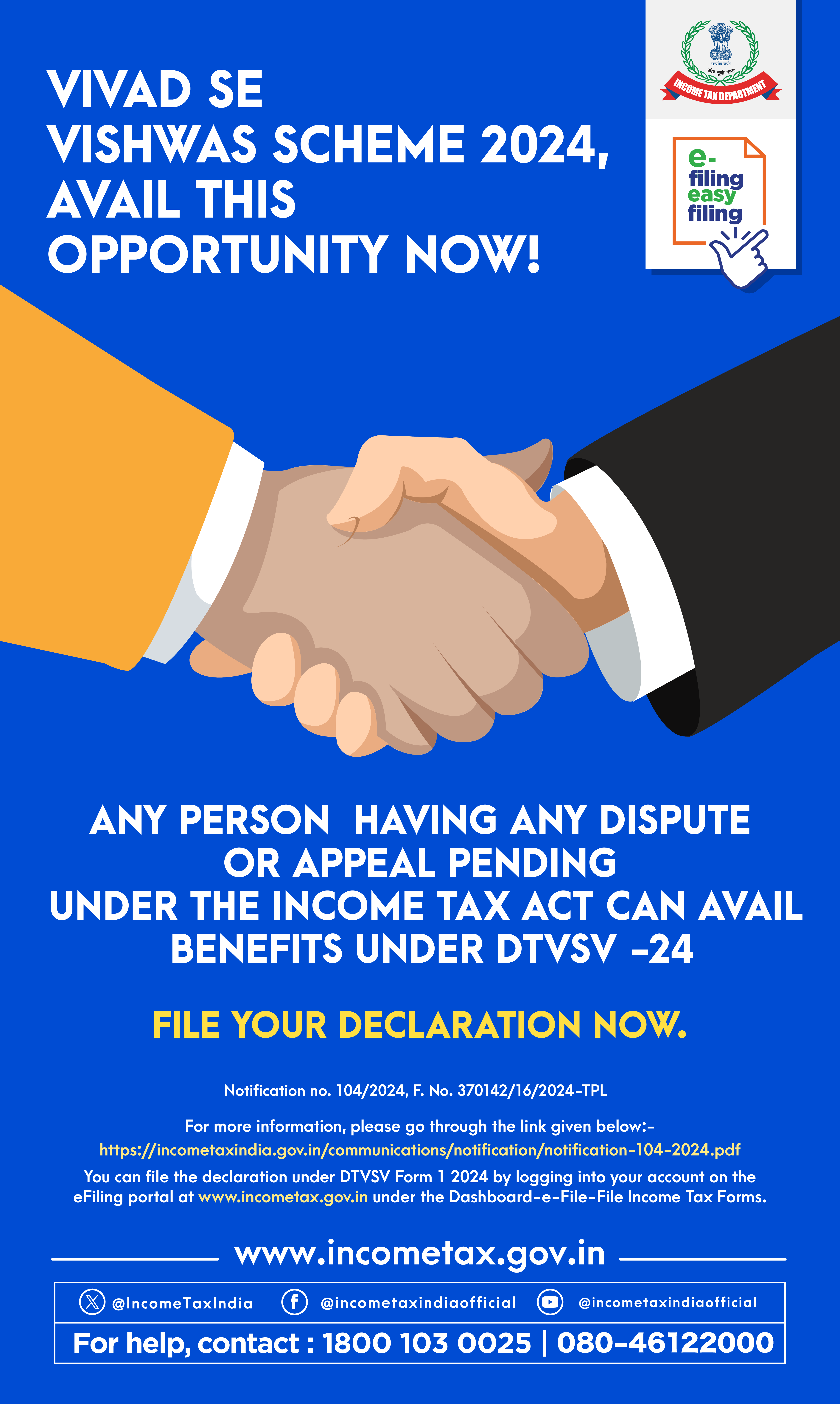 Settle your tax dispute/appeal FY'2024