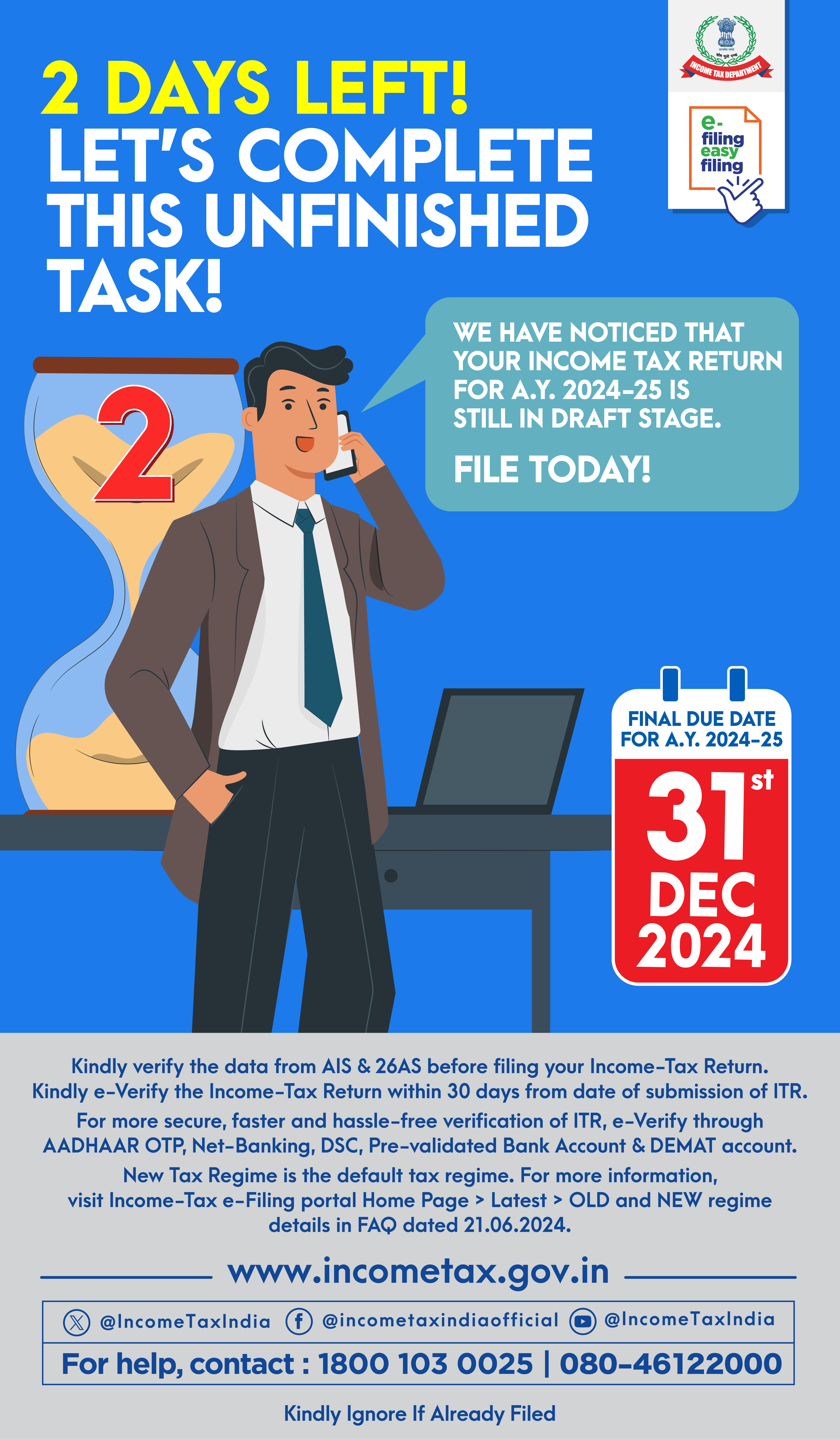 File your Income-Tax Return for AY 2024-25 Today 