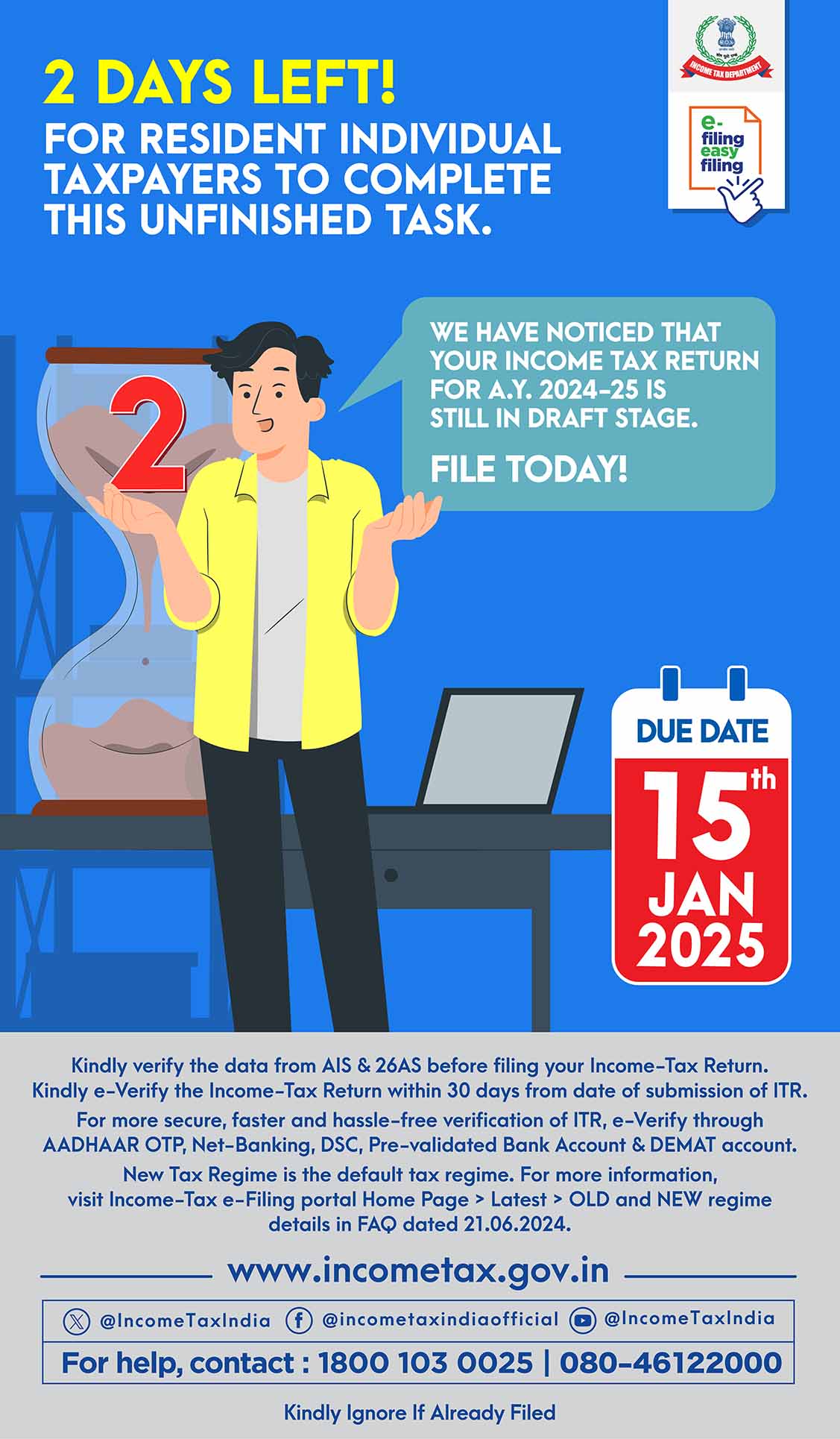 File your Income-Tax Return for AY2024-25 Today 